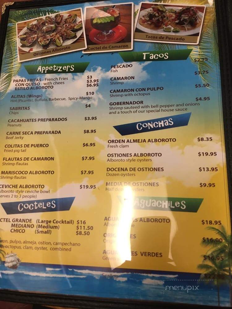 /28001404/El-Alboroto-Mariscos-and-Chavelas-Menu-Peoria-AZ - Peoria, AZ