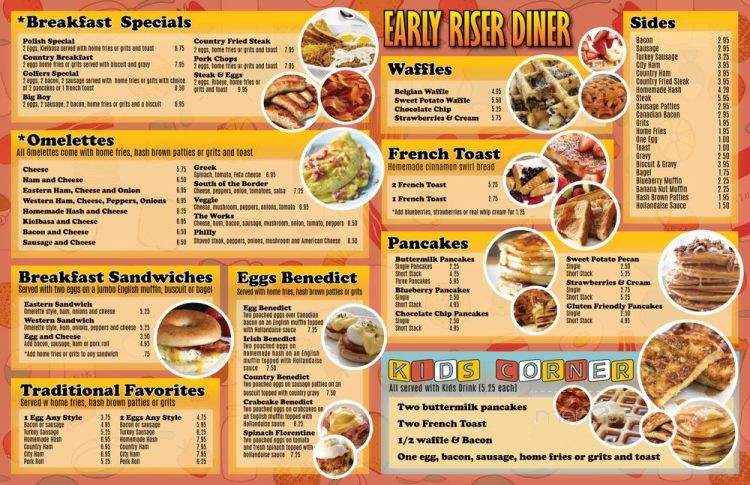 Early Riser Diner - Myrtle Beach, SC menu_pic