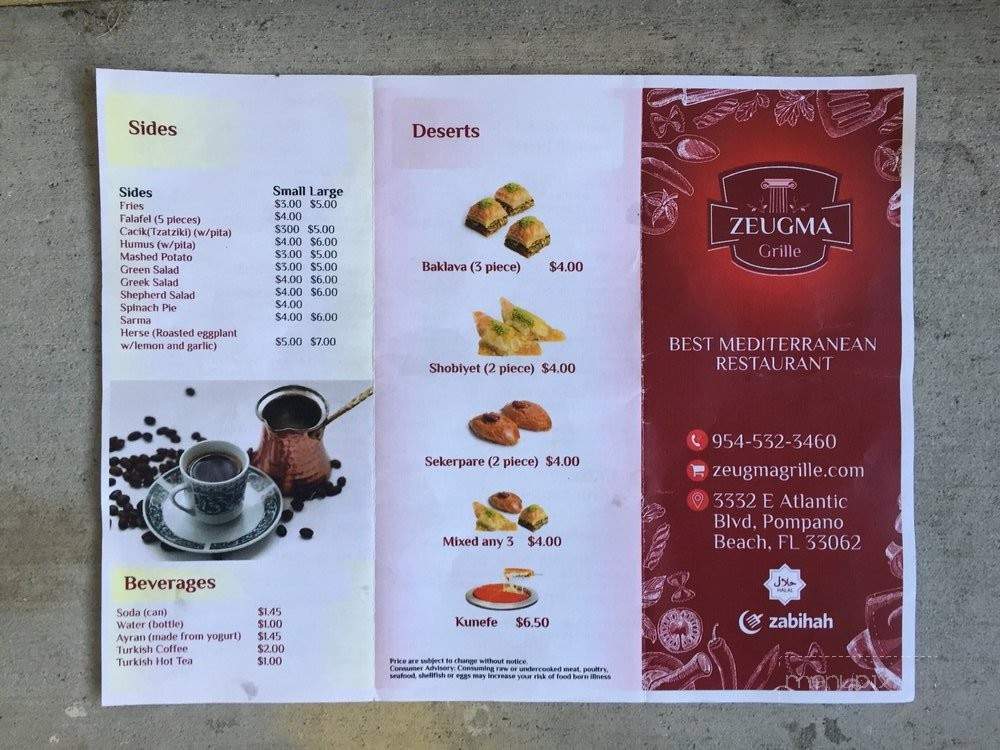Aristo - Pompano Beach, FL menu_pic