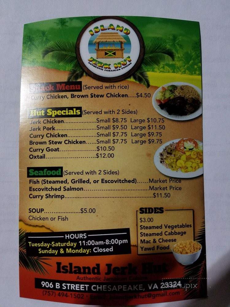 Island Jerk Hut - Chesapeake, VA menu_pic