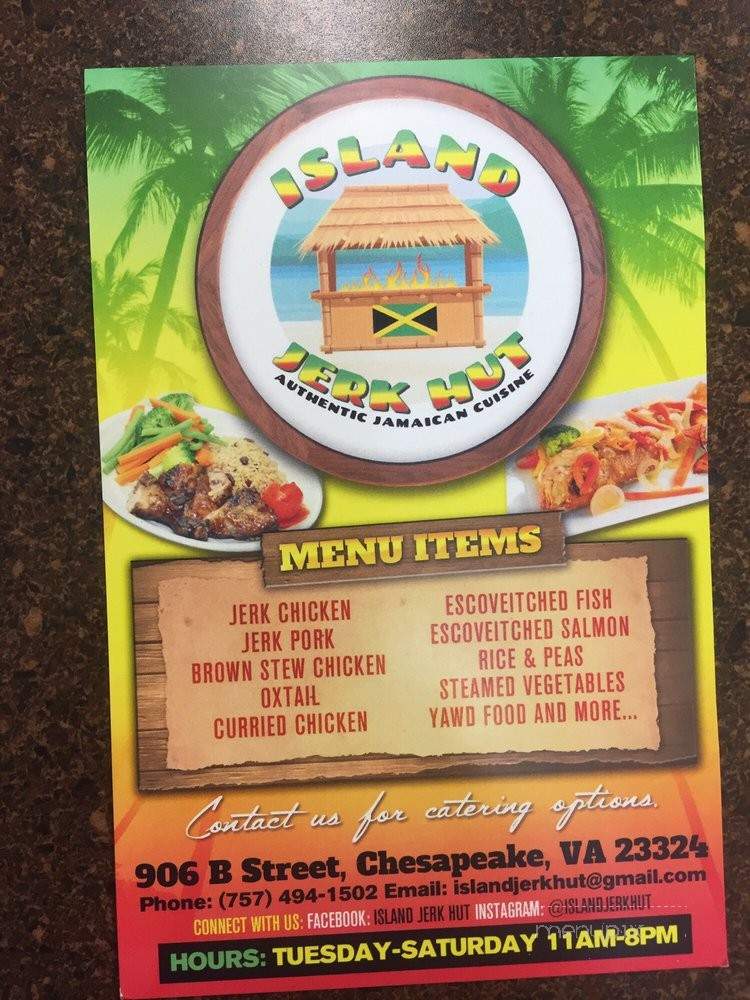 Island Jerk Hut - Chesapeake, VA menu_pic