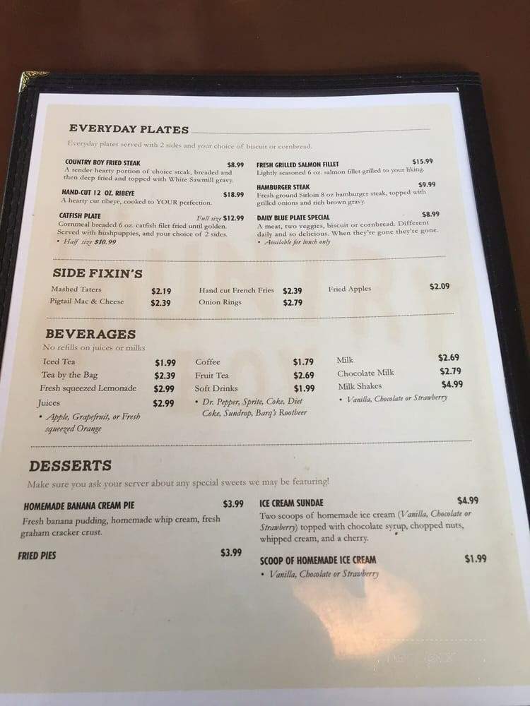 The Country Boy - Franklin, TN menu_pic