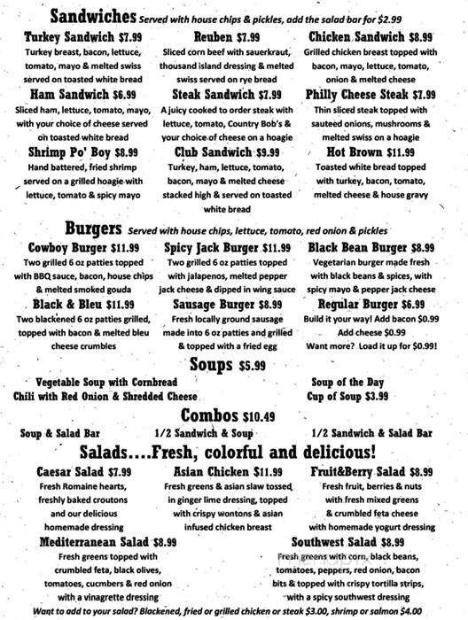 J's Steakhouse - Benton, KY menu_pic
