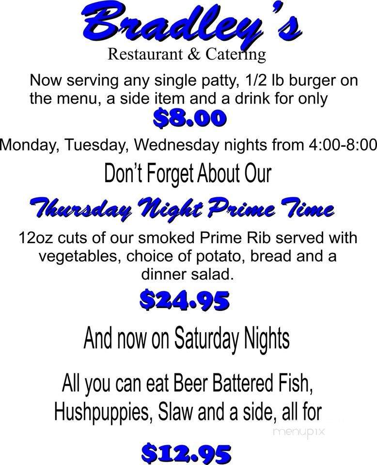 Bradley's Restaurant and Catering - Mountain Home, AR menu_pic