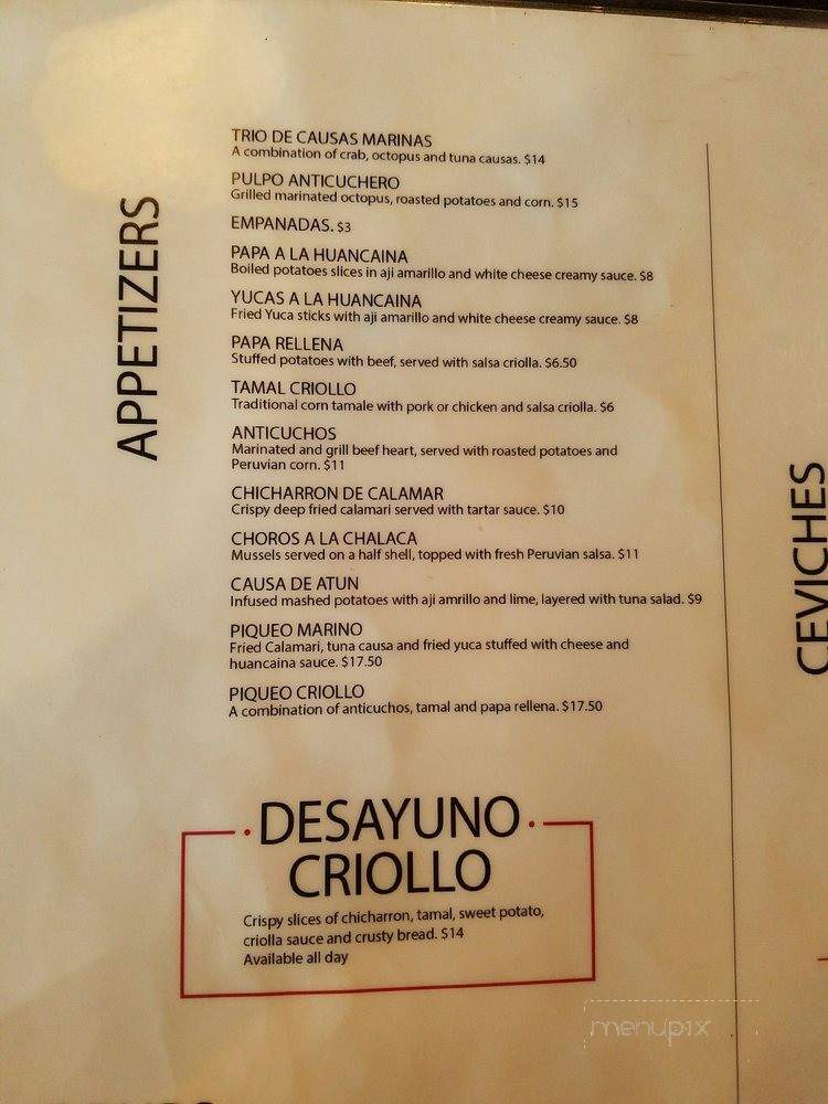 Bravo Gourmet Sandwich & Peruvian Cuisine - Miami, FL menu_pic