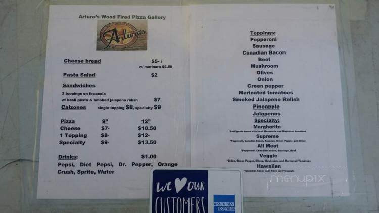 Arturo's Pizza - Sulphur Springs, TX menu_pic