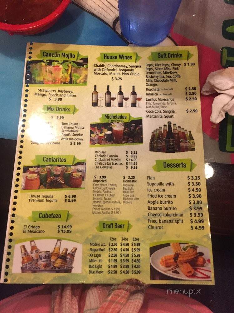 Fiesta Cancun - South Bend, IN menu_pic