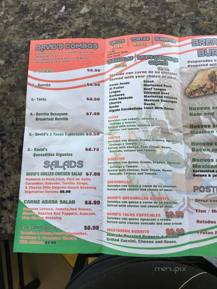 David's Burrito Express - Hoffman Estates, IL menu_pic