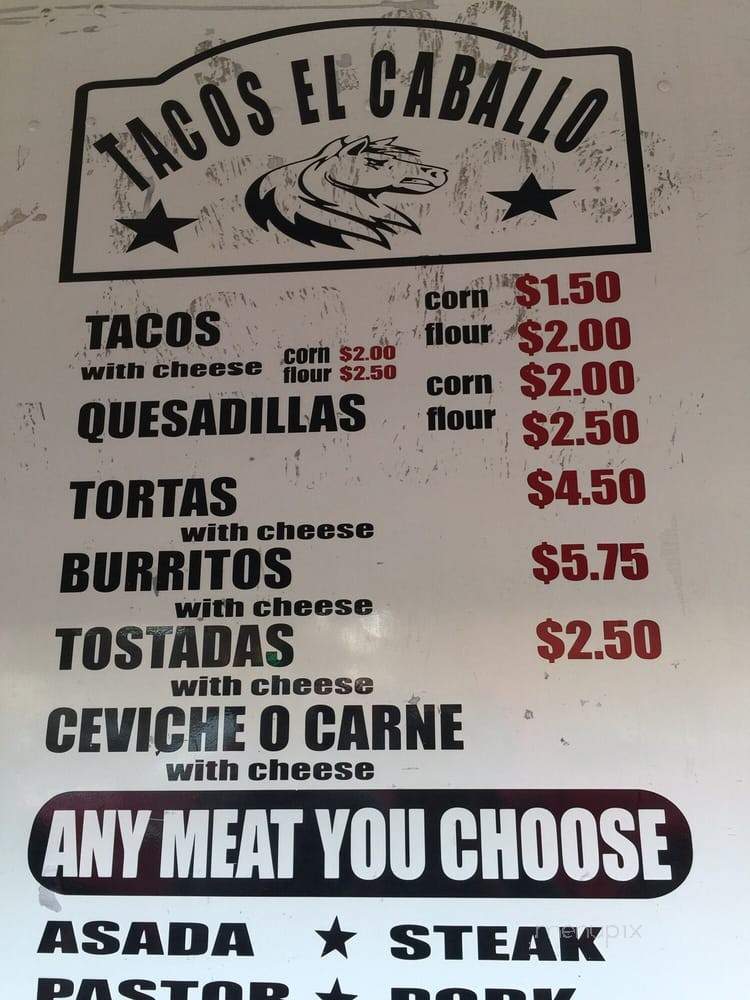Tacos El Caballo - Detroit, MI menu_pic