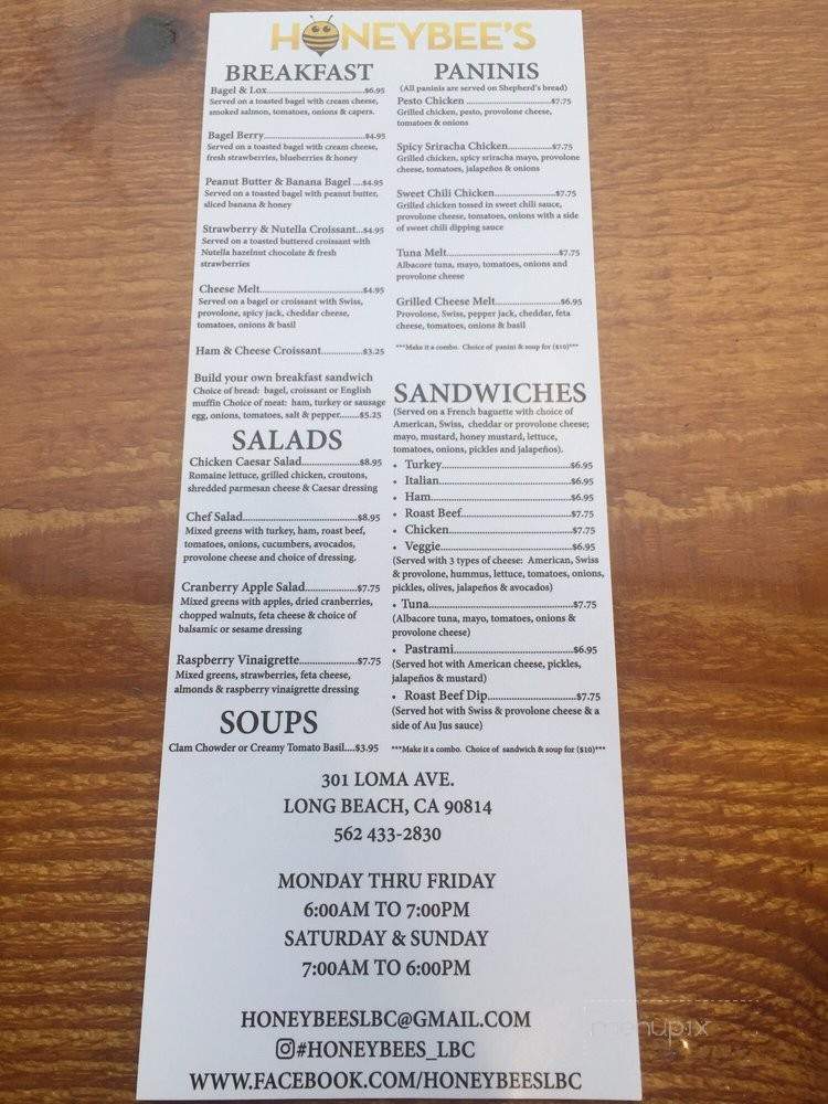 Honeybee's - Long Beach, CA menu_pic