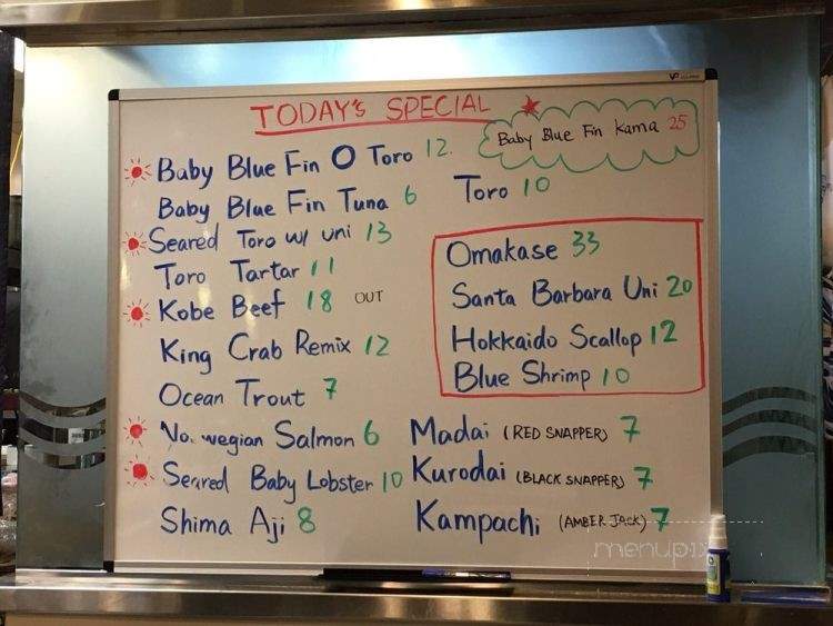 Amami Shima Sushi - Cupertino, CA menu_pic