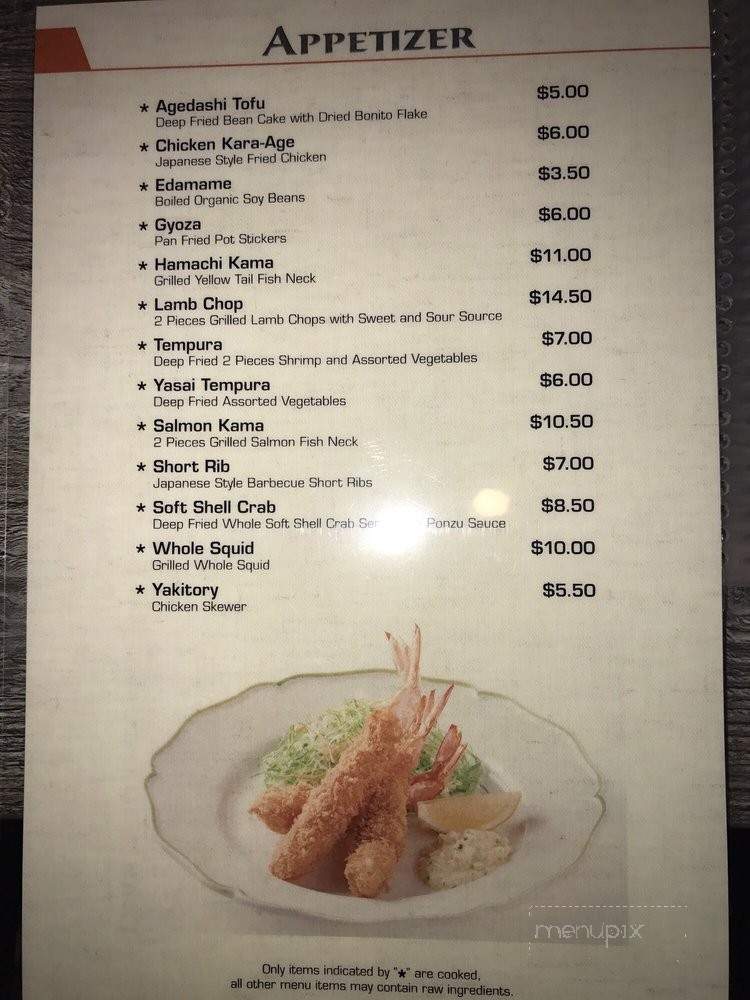 Amami Shima Sushi - Cupertino, CA menu_pic