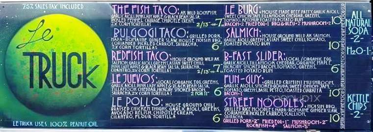 Le Truck - Homer, AK menu_pic