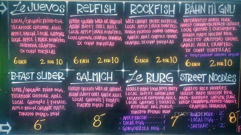 Le Truck - Homer, AK menu_pic