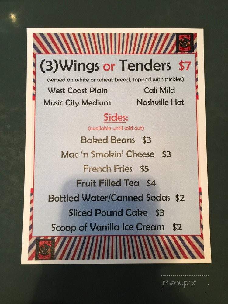 Hotville Chicken & Chops - Los Angeles, CA menu_pic