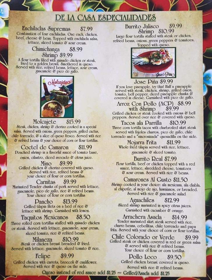 Garcia's Taqueria Grill - Gallatin, TN menu_pic
