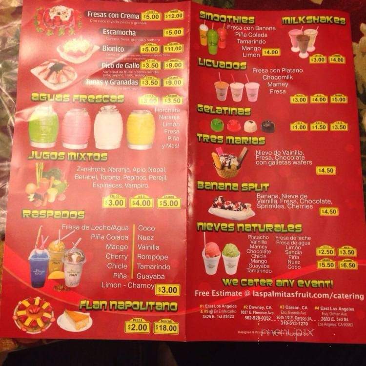 Las Palmitas Fruit - Bell, CA menu_pic
