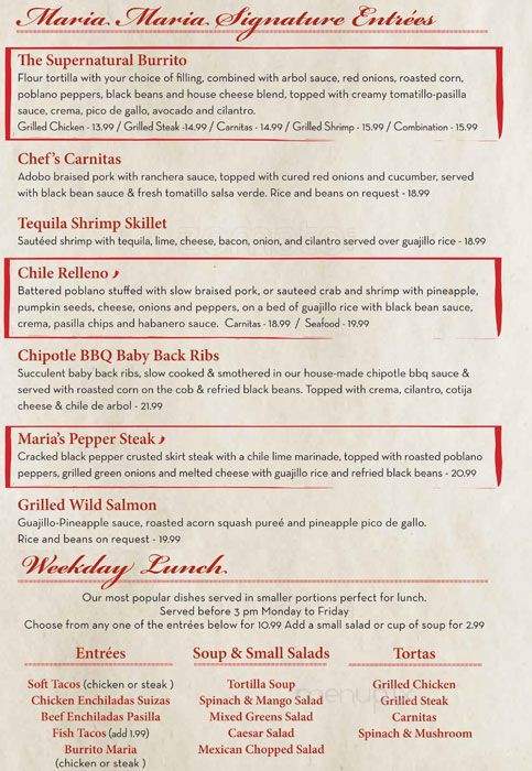 Maria Maria Mexican Restaurant - Lisbon, ND menu_pic
