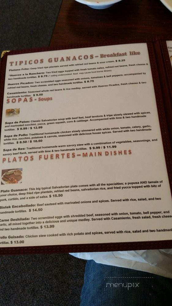 Pupuseria Suchitoto - Lynnwood, WA menu_pic