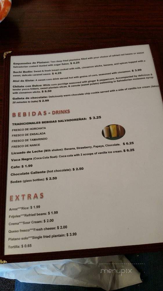Pupuseria Suchitoto - Lynnwood, WA menu_pic