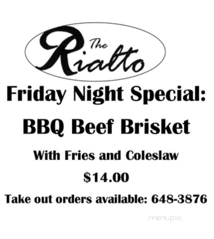 Rialto Tavern - Saint John, WA menu_pic