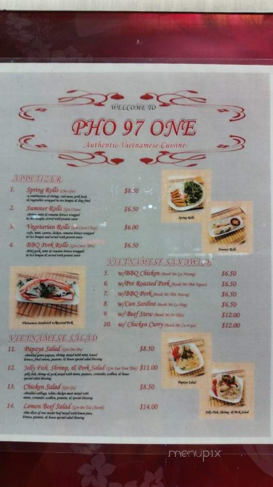 Pho 97 One - Aiea, HI menu_pic