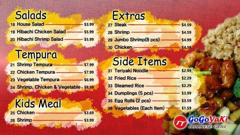 Gogo Yaki - Archdale, NC menu_pic