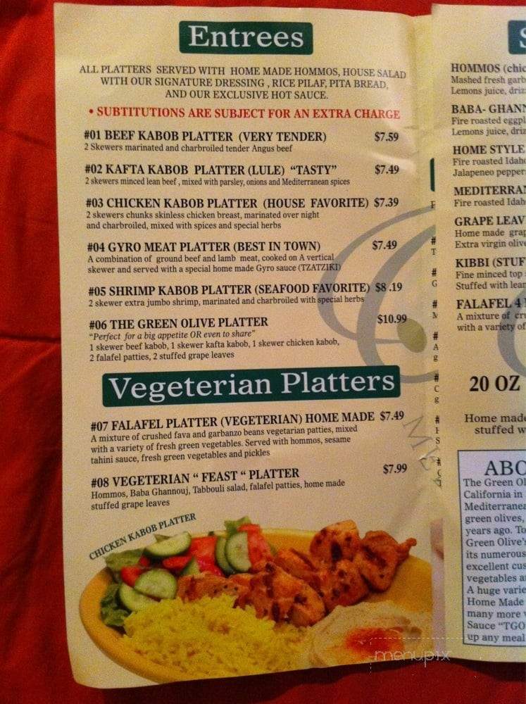 The Green Olive - Long Beach, CA menu_pic
