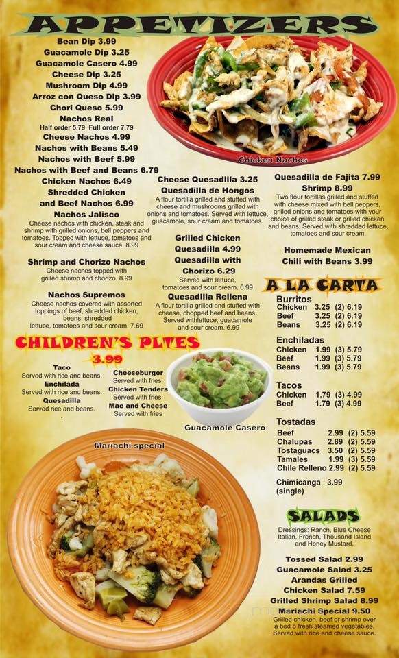 El Marichi Mexican Restaurant - Dickson, TN menu_pic
