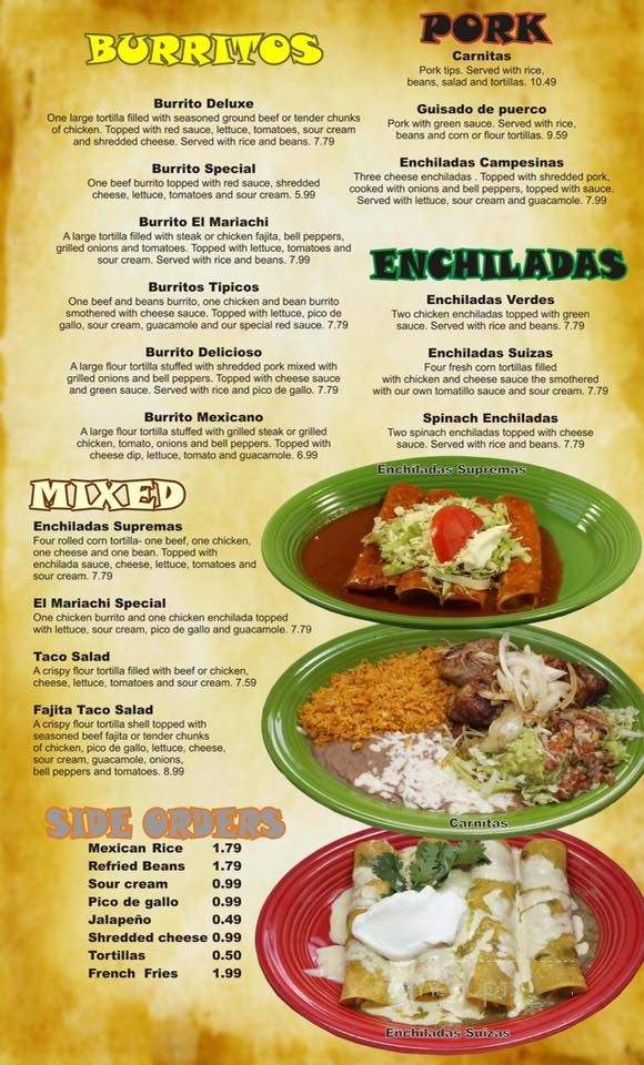 El Marichi Mexican Restaurant - Dickson, TN menu_pic