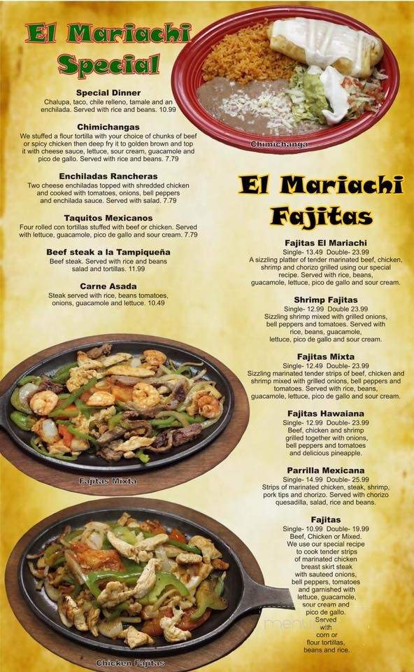 El Marichi Mexican Restaurant - Dickson, TN menu_pic