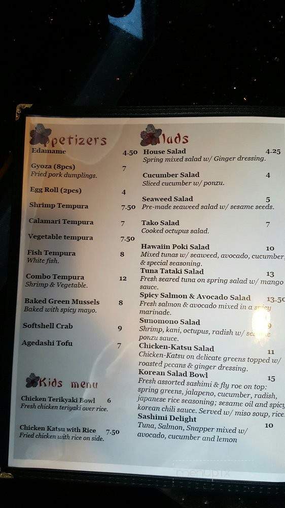 New Sakura Japanese Resturaunt - Medford, OR menu_pic