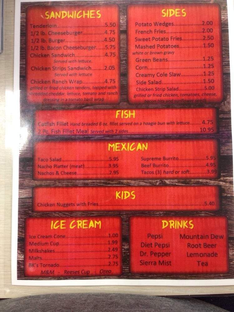 BK's Place - Monroe City, MO menu_pic