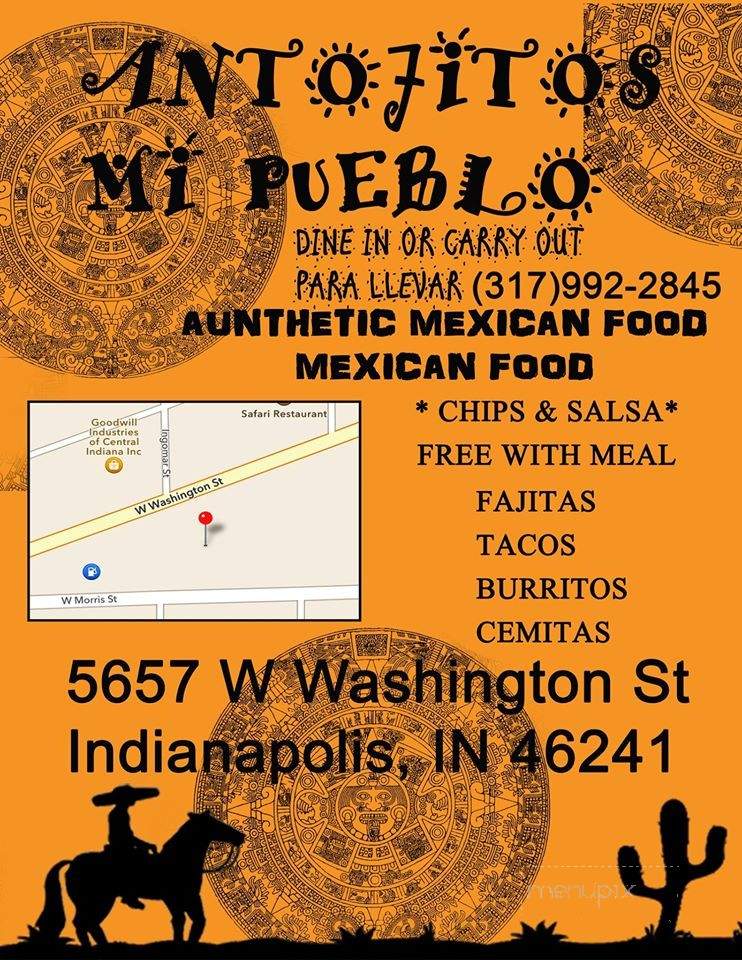 Antojitos Mi Pueblo - Indianapolis, IN menu_pic