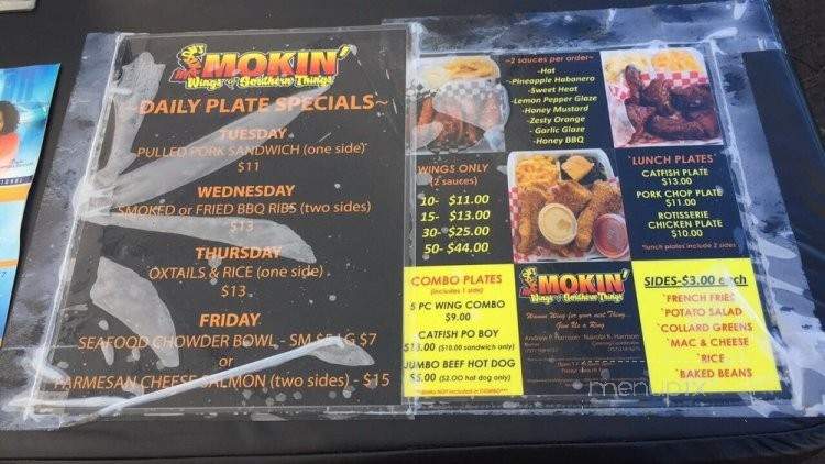 Smokin Wings & Southern Things - Honolulu, HI menu_pic