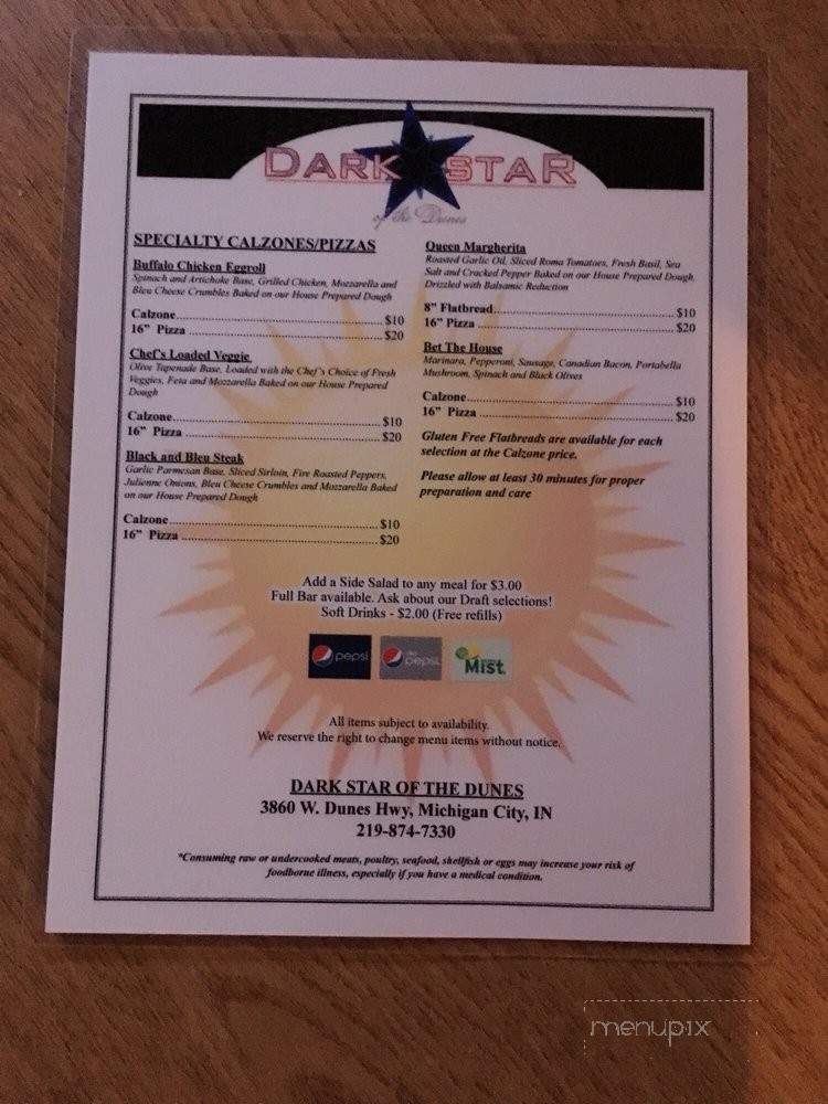 Dark Star - Michigan City, IN menu_pic