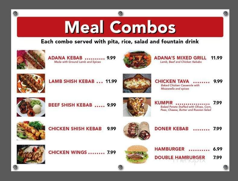 Adana's Kebab House - Omaha, NE menu_pic