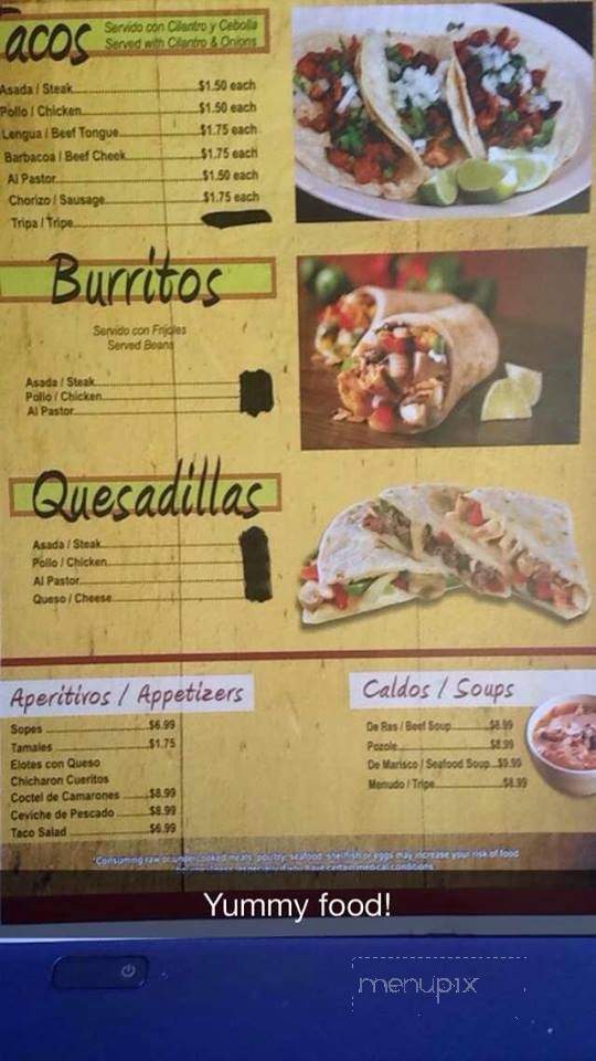Chueys Taqueria - Zolfo Springs, FL menu_pic