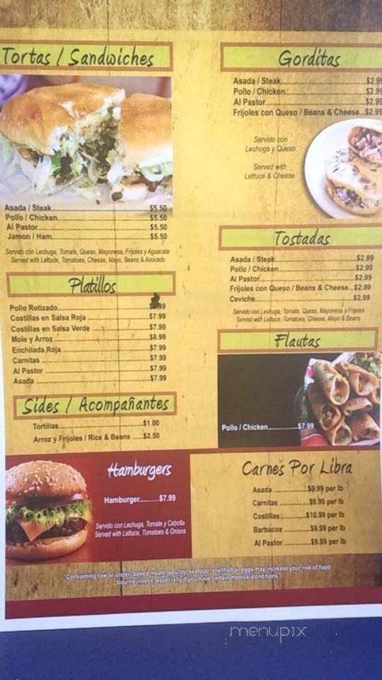 Chueys Taqueria - Zolfo Springs, FL menu_pic