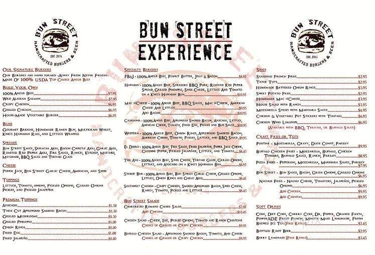Bun Street - West Covina, CA menu_pic