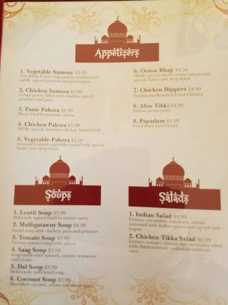 Taste of India - Cortez, CO menu_pic