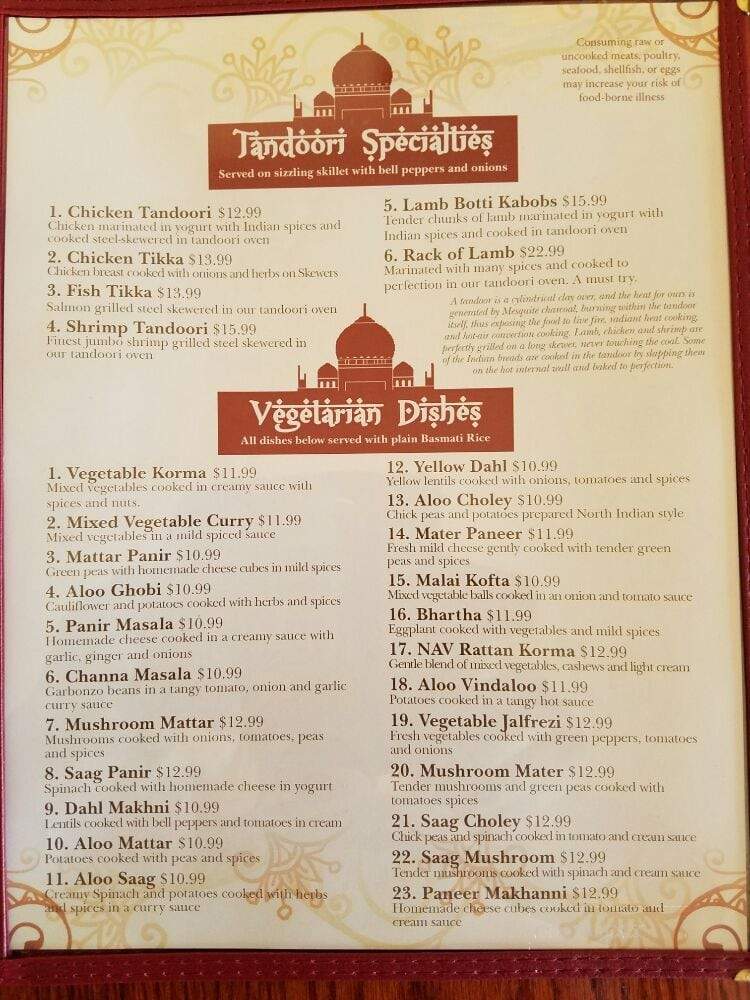 Taste of India - Cortez, CO menu_pic
