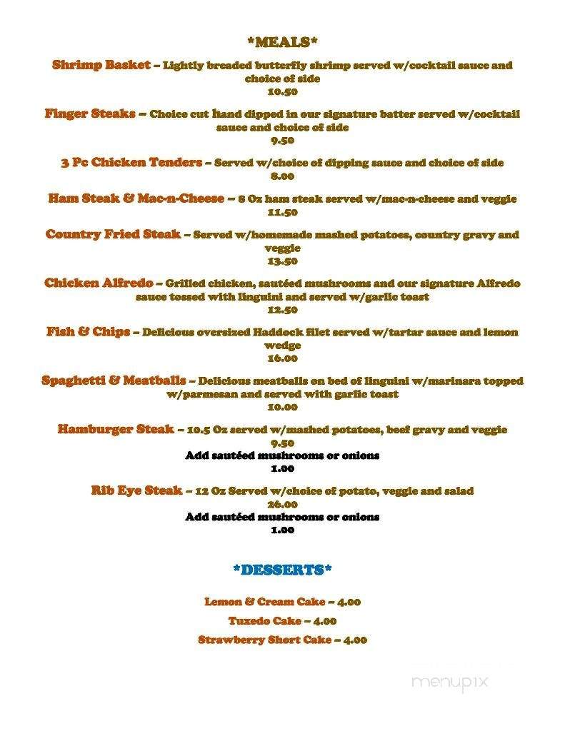 Porter's Pub - Soda Springs, ID menu_pic