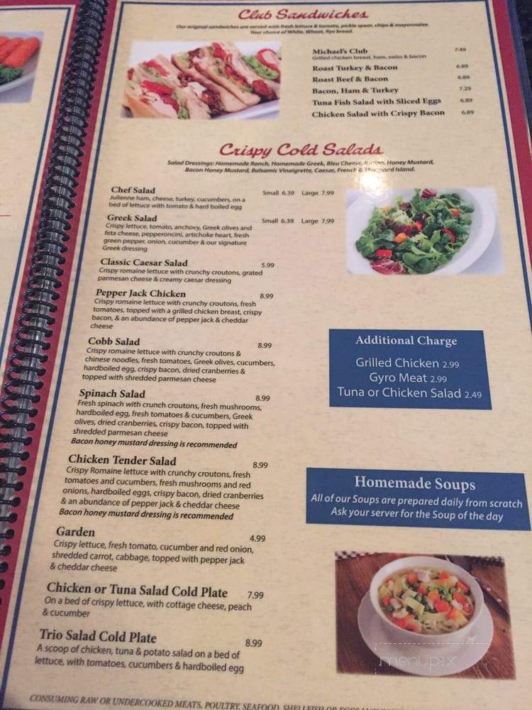 Michael's Diner and Restaurant - Charlottesville, VA menu_pic