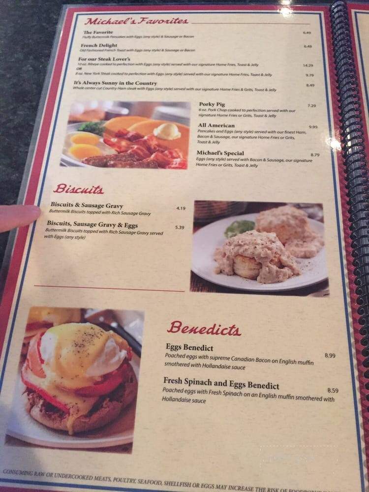 Michael's Diner and Restaurant - Charlottesville, VA menu_pic