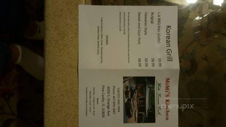 Mimi's Kitchen - Pine Castle, FL menu_pic