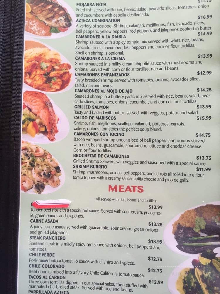 El Azteca - Medford, OR menu_pic