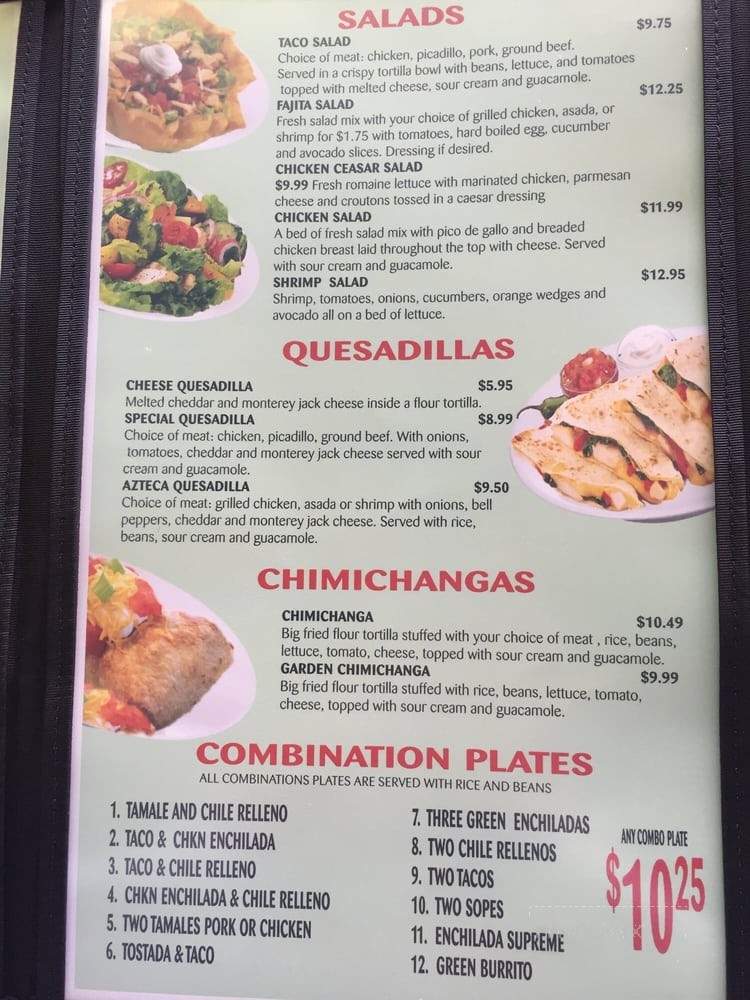 El Azteca - Medford, OR menu_pic