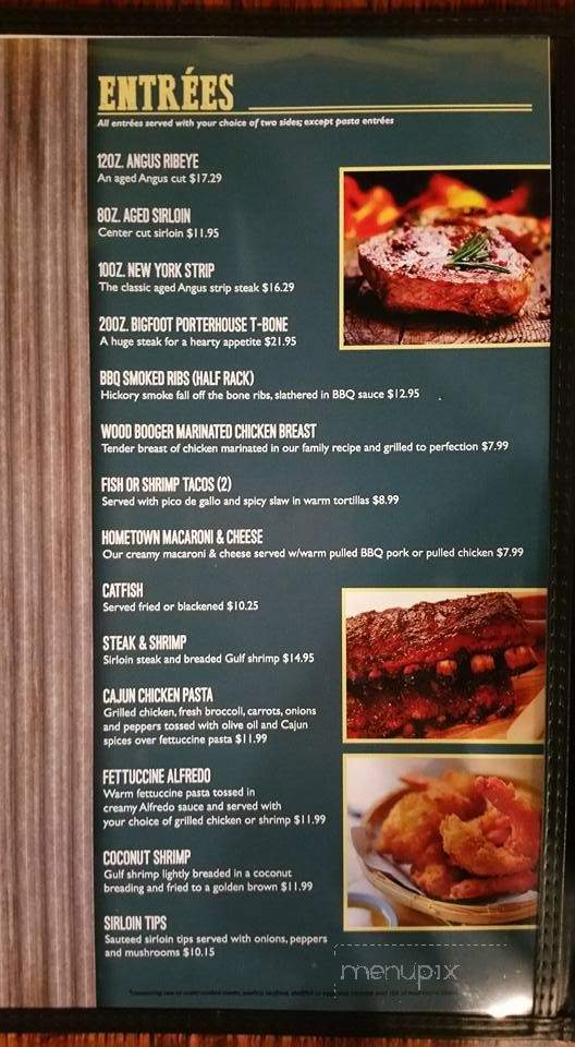 Wood Booger Grill - Norton, VA menu_pic