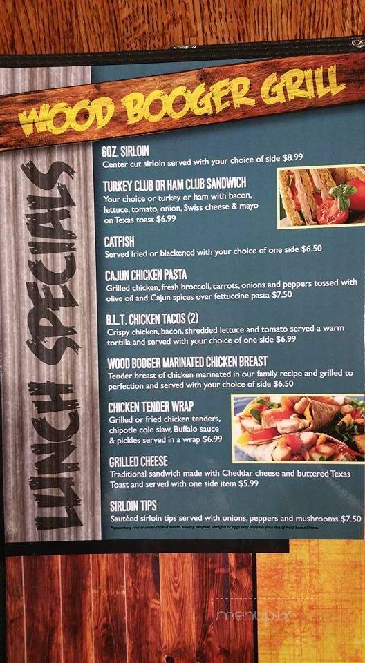 Wood Booger Grill - Norton, VA menu_pic